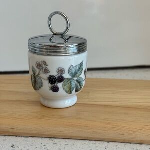 Royal Worcester Porcelain Egg Coddler Lavinia Blackberry